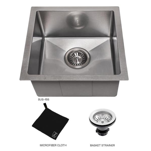 ZLINE 15 in. Boreal Undermount Single Bowl Bar Sink in DuraSnow®Stainless Steel ZLINE 15 in. Boreal Undermount Single Bowl Bar Sink in DuraSnow®Stainless Steel