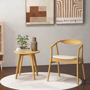 Natural Leisure Bamboo Armchair Modern Accent Chair with Curved Back and Bamboo Structure