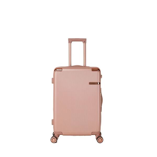 LIVACA 4-Piece Rose Gold ABS Plastic Hardside 360° Spinner