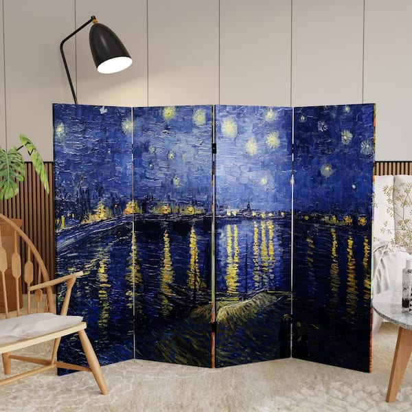 Stampa su tela, Riproduzione di un dipinto di V. van Gogh - Una notte stellata sul Rodano - 120x80 | Leroy Merlin
