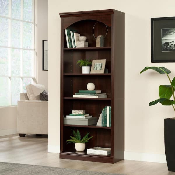 Miscellaneous Storage 71.41 in. Tall Select Cherry Finish Engineered Wood Material 4-Shelf Bookcase