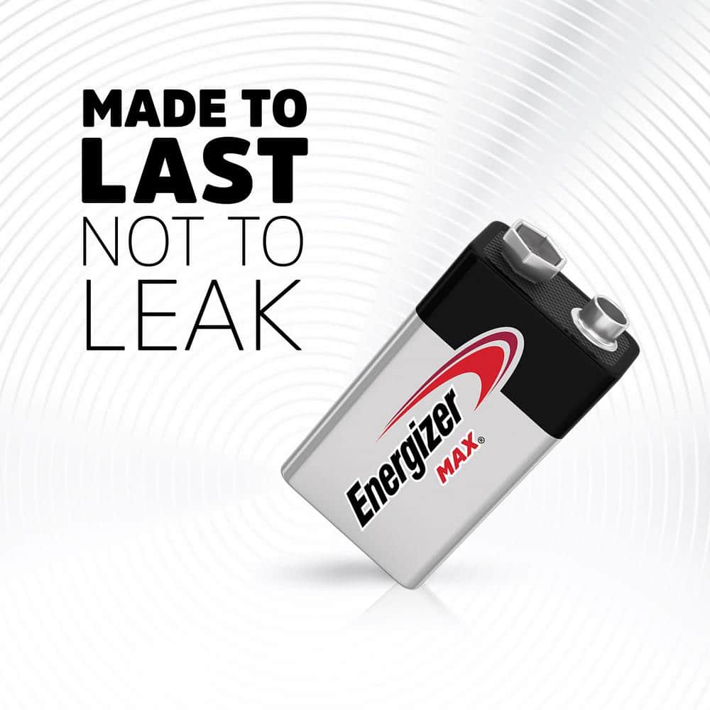 Energizer MAX 9V Long-Lasting Alkaline Batteries, 2-Pack