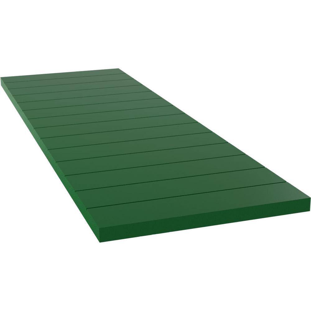 Viridian Green PVC Rectangular Board and Batten Decorative Shutters, 12"W x 50"H