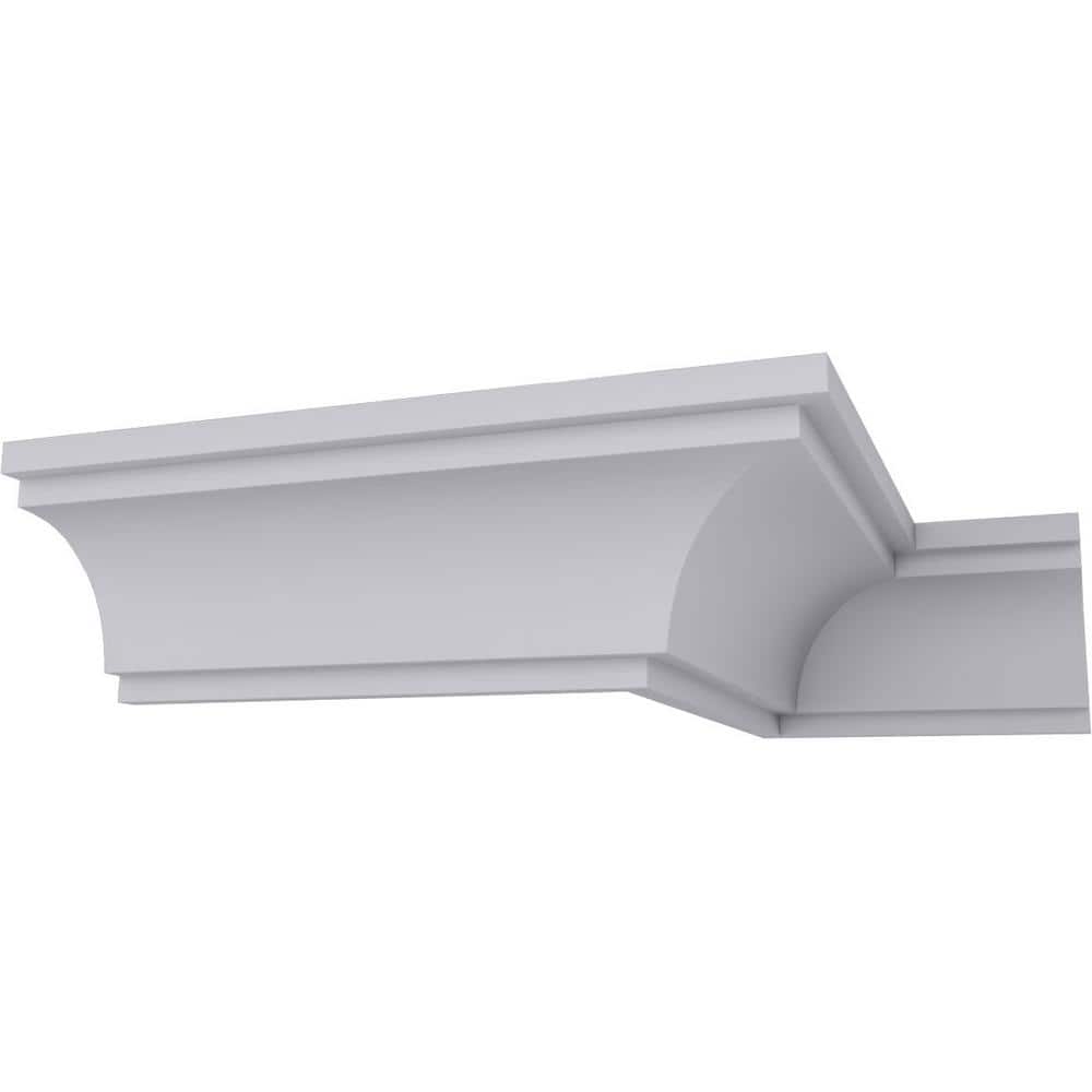 Primed Geometric Urethane Crown Moulding Sample, 12 in
