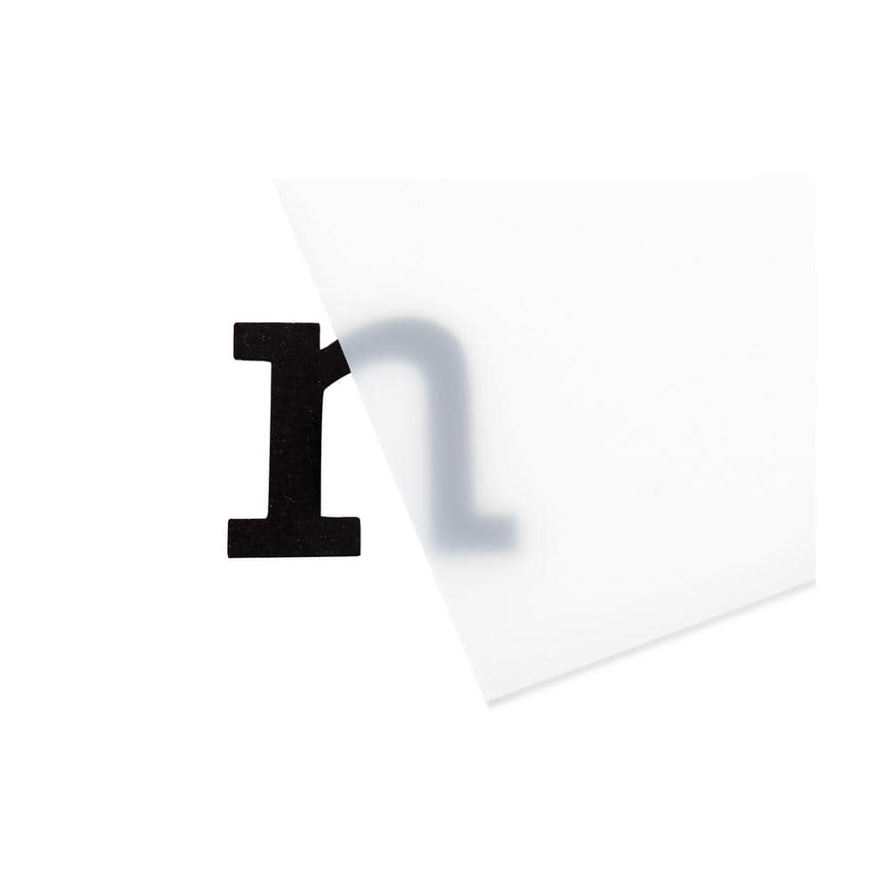 Falken Design 48 in. x 48 in. x 1/4 in. Thick Acrylic White Translucent 50%, 2447 Sheet