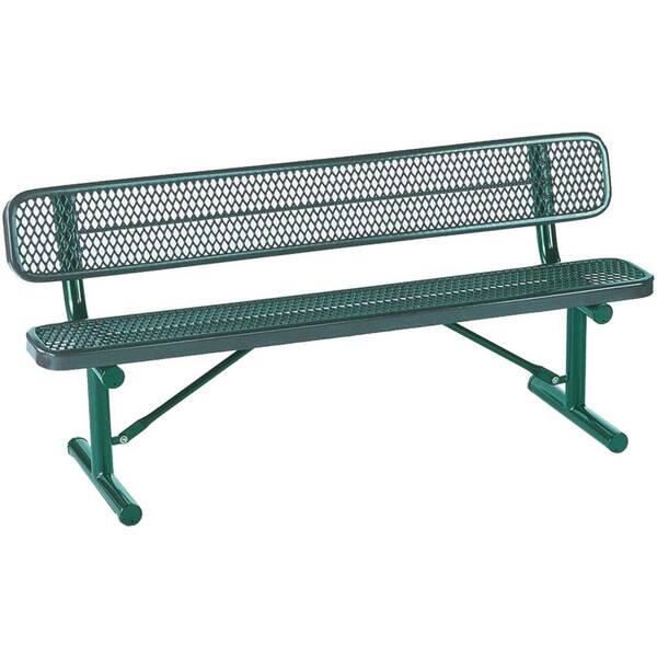 Tradewinds Park 6 ft. Green Commercial Bench