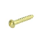 2 Packs Of 6 solid brass screws,No.10 x 1 1/2 5mm X 40 mm round head slotted 