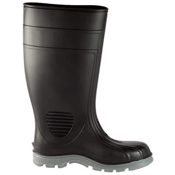 Heartland Men's Size 15 Black Poultry Tuff Industrial Steel Toe PVC Boot