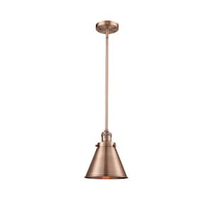 Appalachian 1-Light Antique Copper Cone Pendant Light with Antique Copper Metal Shade