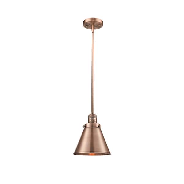 Innovations Appalachian 1-Light Antique Copper Cone Pendant Light with Antique Copper Metal Shade