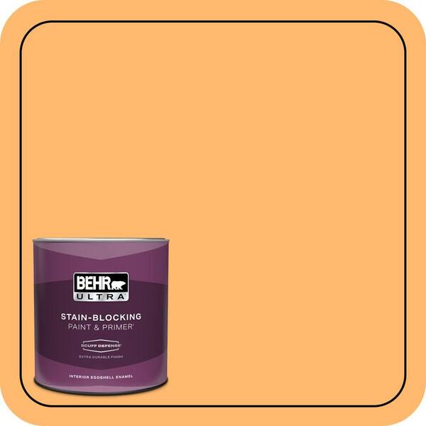 BEHR ULTRA 1 qt. #P240-5 Cheese Puff Extra Durable Eggshell Enamel Interior Paint & Primer