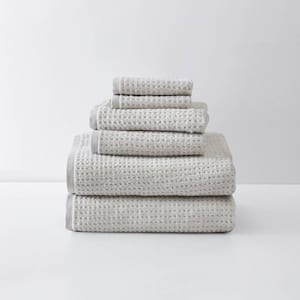 Northern Pacific 6-Piece Grey Cotton Towel Set