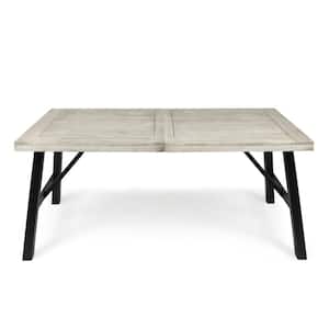 70.50 in. Acacia Wood Outdoor Dining Table with Slat Design