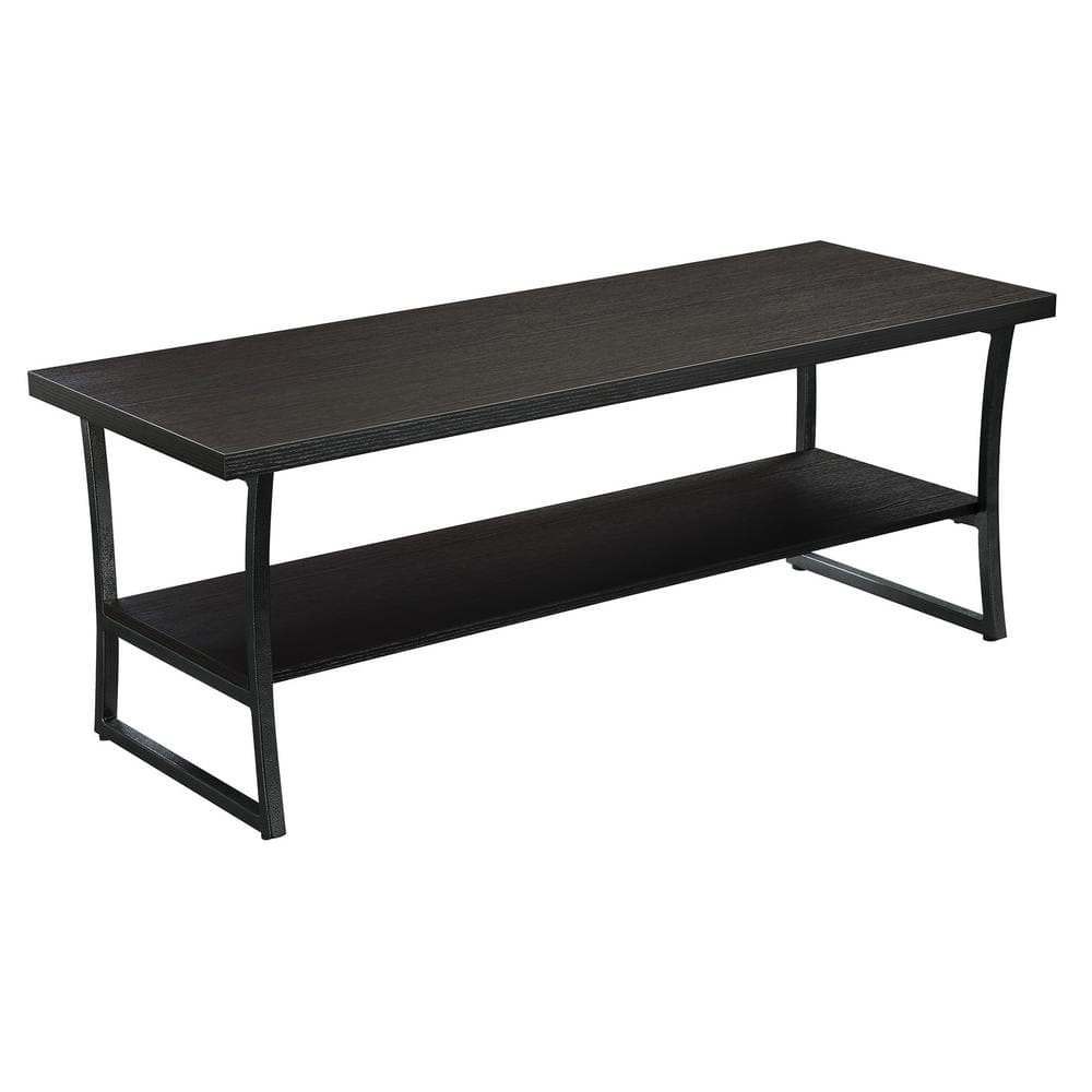 UPC 095285417247 product image for X-Calibur 48 in. Espresso Large Rectangle Wood Coffee Table with Shelf | upcitemdb.com