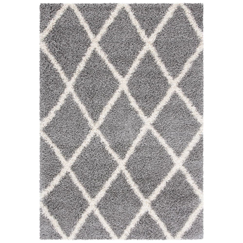 Venus Shag 5 ft. x 8 ft. Gray/Ivory Diamond Area Rug price history on PriceWatchPro
