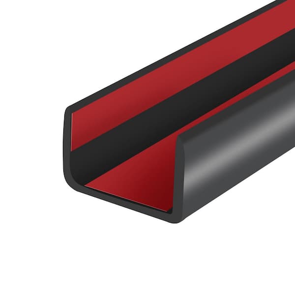 3/4 in. Rubber Edge Trim for Cabinet, Self-Adhesive U Channel Edge Protector for Plywood