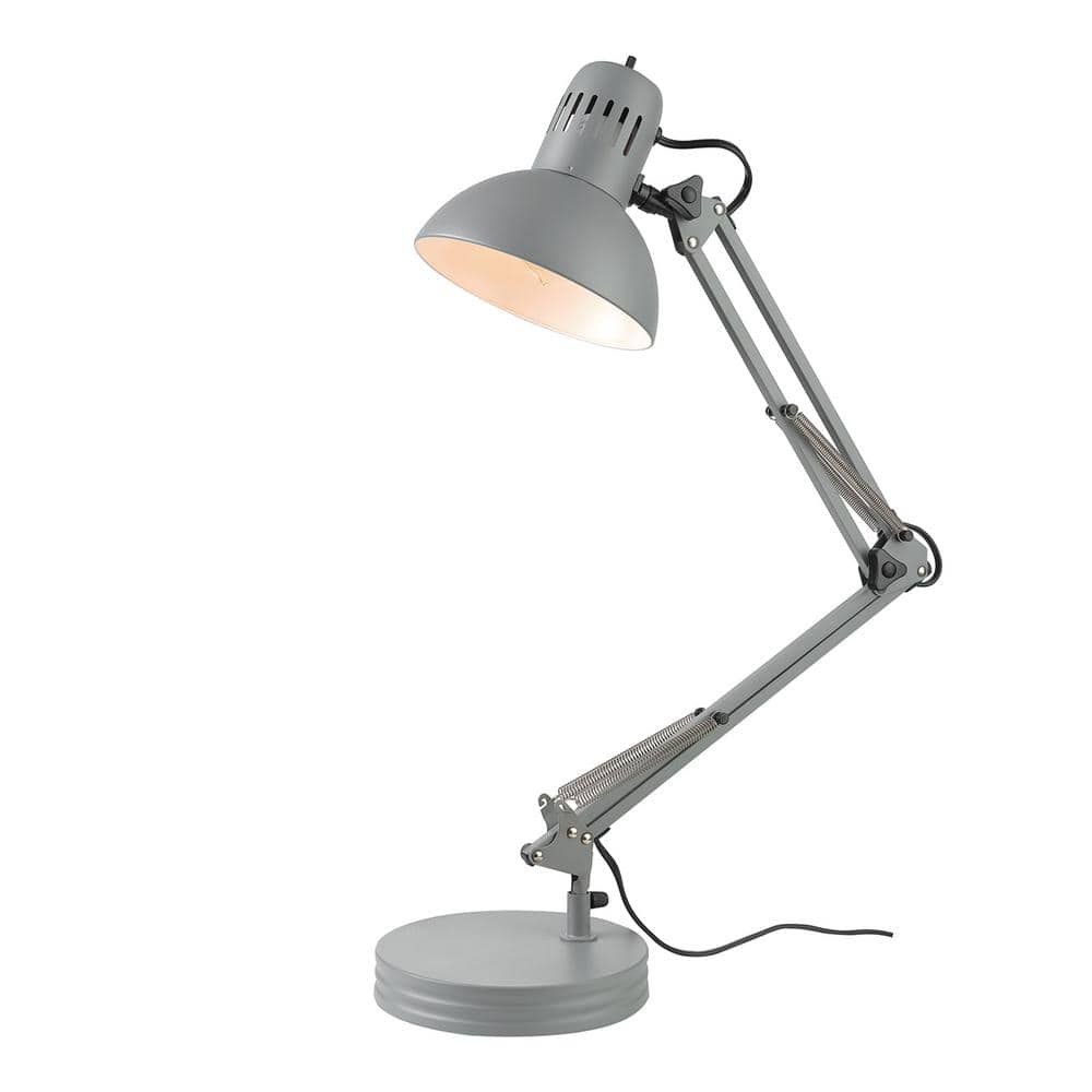 vitamine Andrew Halliday Snor Globe Electric Architect 28 in. Matte Gray Balanced Arm Desk Lamp with  Interchangeable Base and Clamp Arm Design 56106 - The Home Depot