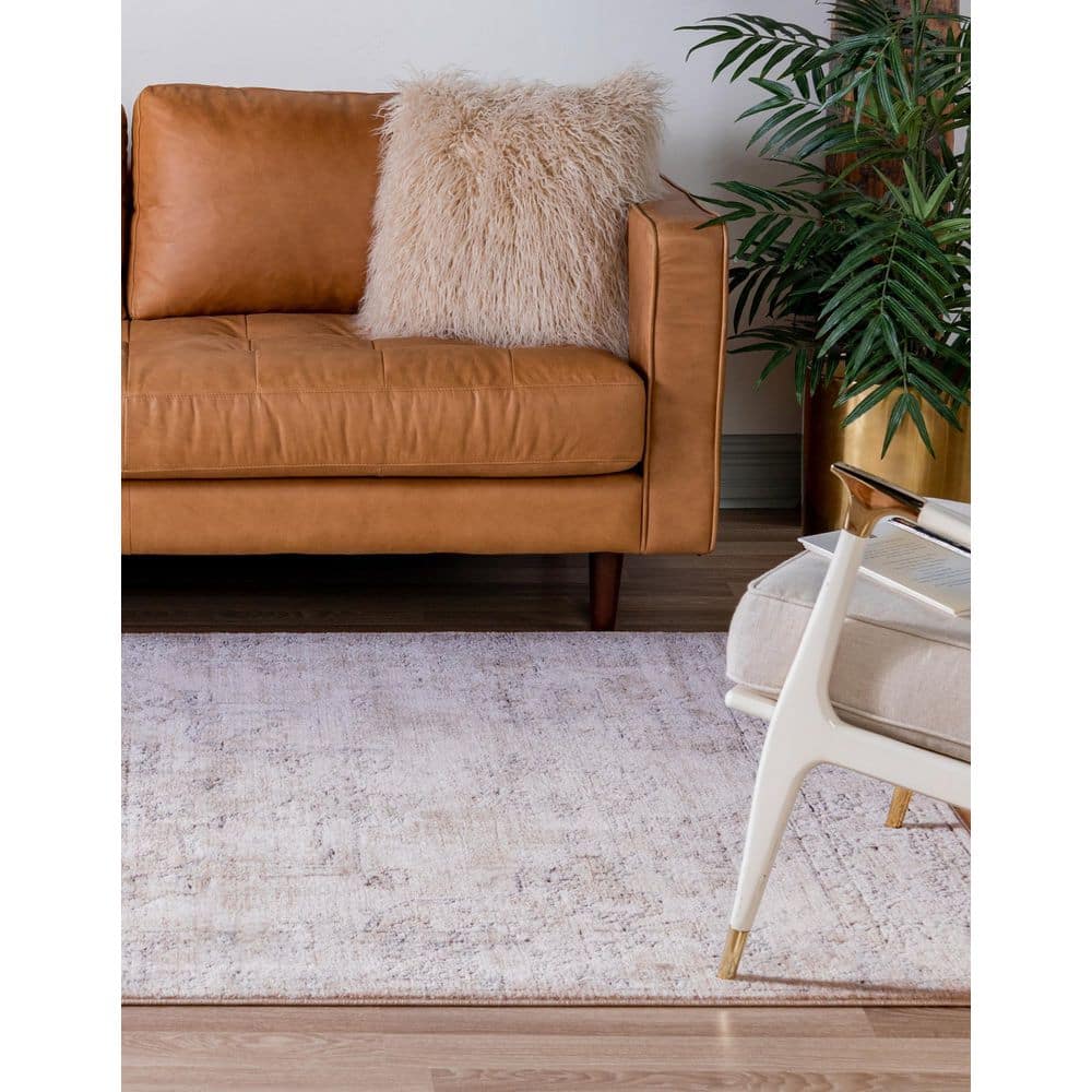 Cozy Haven Geometric Gray & Ivory 8' x 10' Synthetic Rug