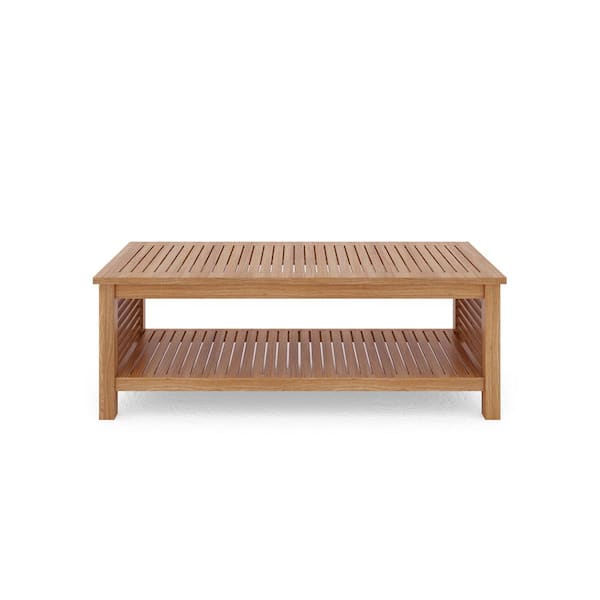Unbranded Sylvie Teak Rectangular Outdoor Coffee Table