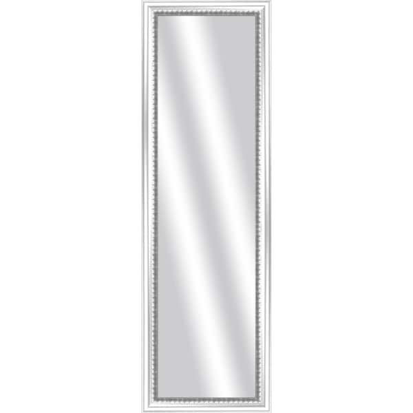 PTM Images Large Rectangle White Art Deco Mirror (52.375 in. H x 16.375 in. W)