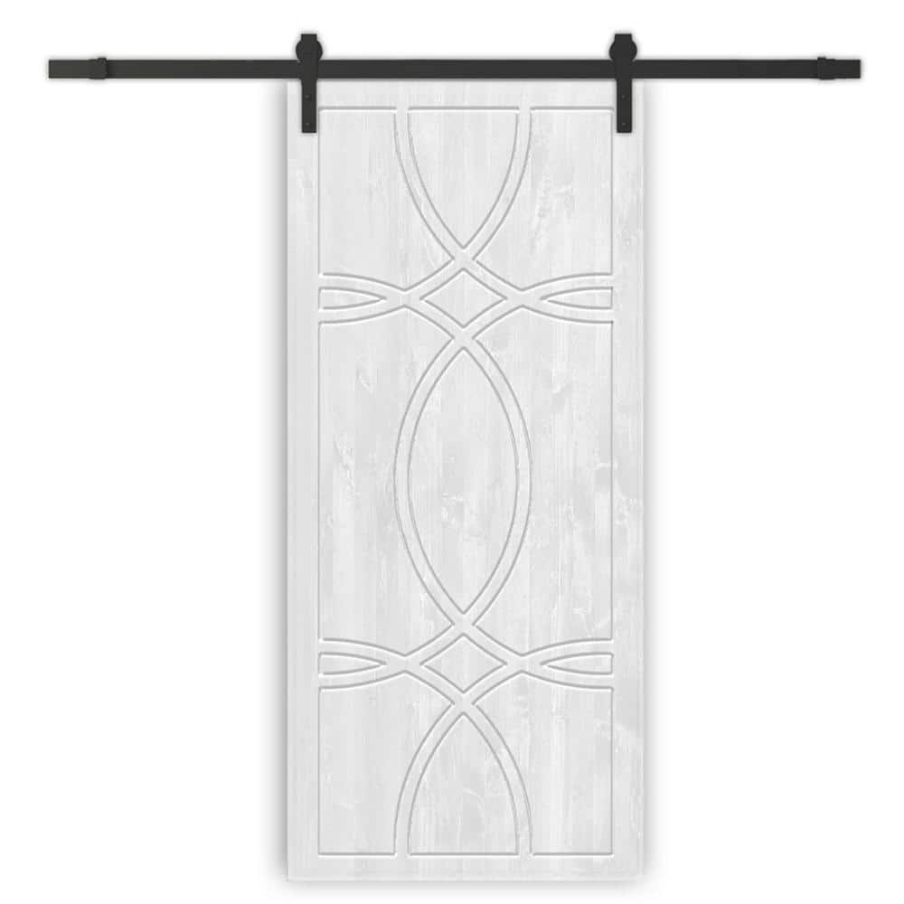 calhome-36-in-x-80-in-white-stained-pine-wood-modern-interior-sliding