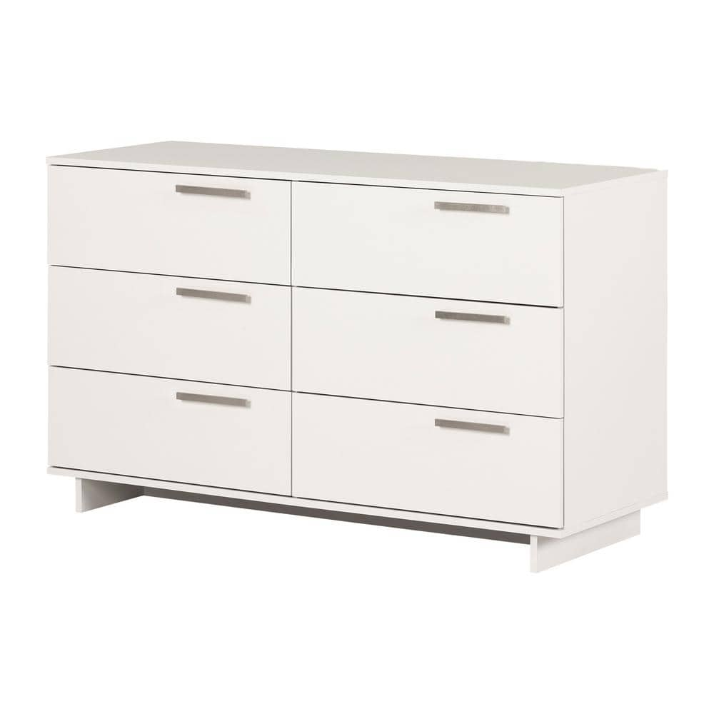 Cavalleri 6-Drawer Pure White Finish Dresser (51.25 in W. X 31.25 in H.) -  South Shore, 14120