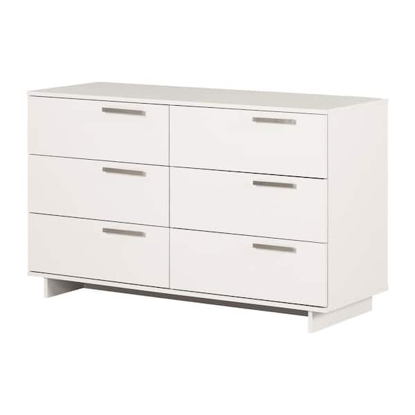 South Shore Cavalleri 6-Drawer Pure White Finish Dresser (51.25 in W. X 31.25 in H.)