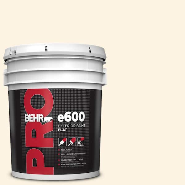 BEHR PRO 5 gal. #ECC-49-2 Historic Cream Flat Exterior Paint