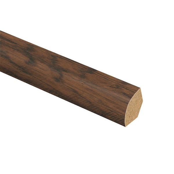 Zamma Coffee Handscraped Hickory 5/8 in. Thick x 3/4 in. Wide x 94 in. Length Laminate Quarter Round Molding - Nail Down
