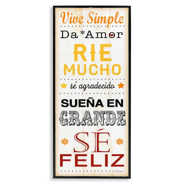 Stupell Industries Live and Laugh Motivational by Jennifer Pugh Black Framed Typography Giclee Art Print 30 in. x 13 in.