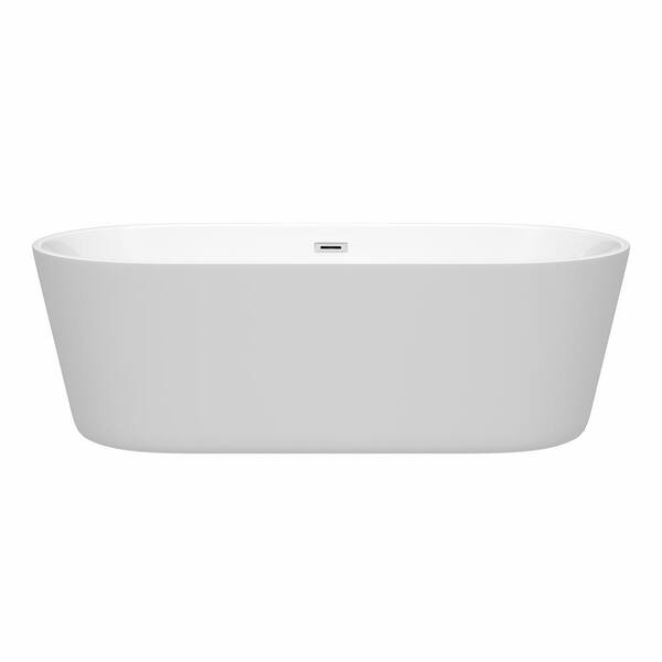 Wyndham Collection Carissa 5.9 ft. Acrylic Flatbottom Non