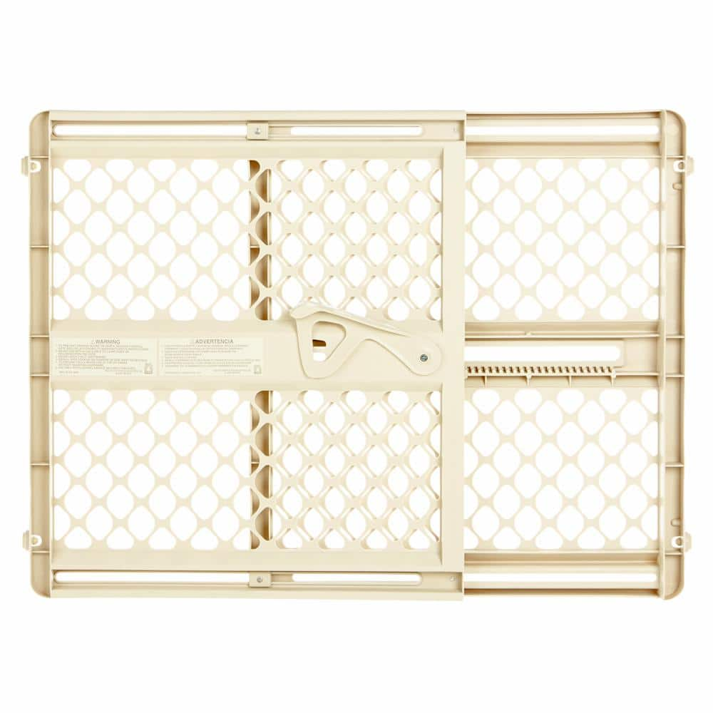 Toddleroo by North States 42” Wide Supergate Ergo Baby Gate, Made in USA: for doorways or stairways. Includes Wall Cups. Pressure or Hardware Mount. 26” - 42” Wide (26" Tall, Ivory) (B0065ADP4C)