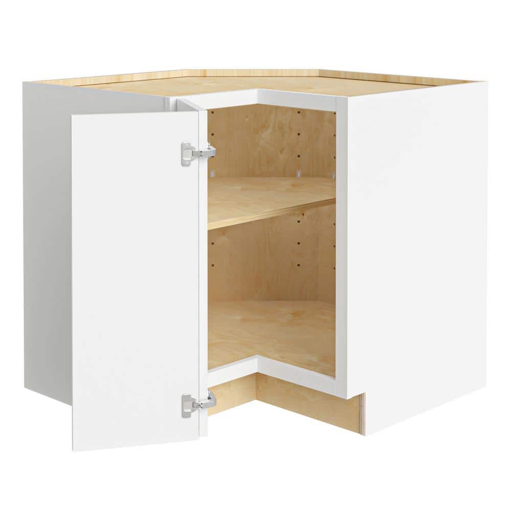 Washington Vesper White Plywood Shaker Assembled Corner Kitchen Cabinet Soft Close Left 36 in W x 24 in D x 34.5 in H price history on PriceWatchPro