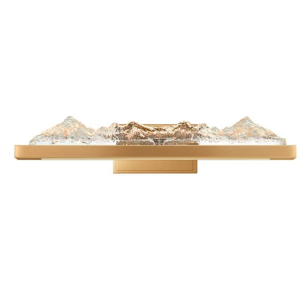Himalayas 26 in. 1-Light Integrated LED Brass Vanity Light