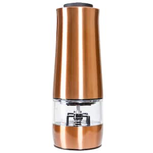 Lexi Home Copper 2 in 1 Electric Stainless Steel Salt Pepper Grinder