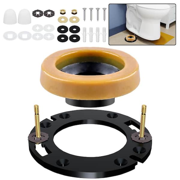 Toilet Flange Repair Kit for Toilets Install or Leaking Toilet Wax Ring Replacement Kit, Fits 3 in. or 4 in. Waste Lines