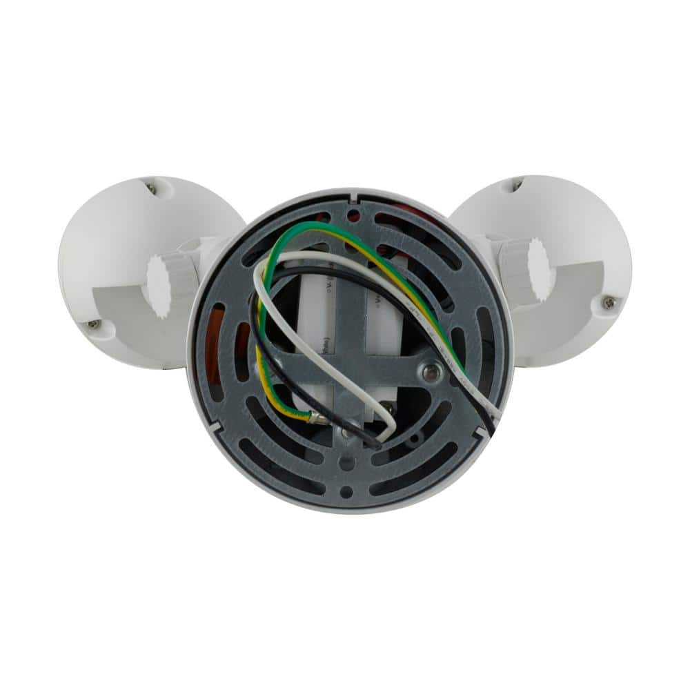 Nuvo Dual-Head White LED Security Flood Light with Motion Sensor