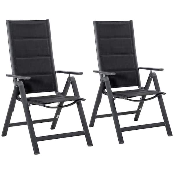 Outsunny Aluminum Outdoor Recliner in Grey