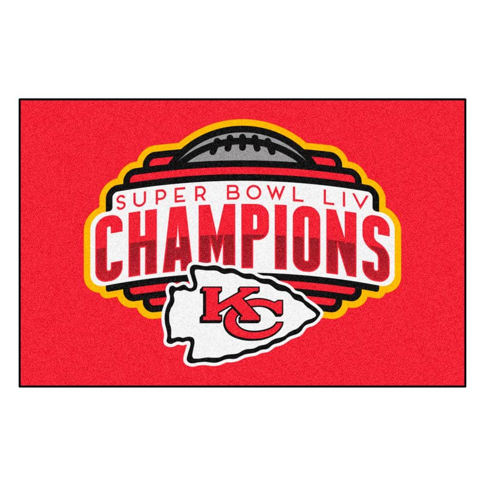 Fanmats Nfl Kansas City Chiefs Red Super Bowl Liv Champions Accent Rug 19 X 30 27174 The Home Depot