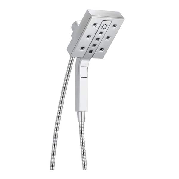 Delta In2ition 4-Spray Patterns 2.5 GPM 4.5 in. Wall Mount Dual Shower Heads in Lumicoat Chrome