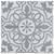 Bliss 8" Gray and White Porcelain Moroccan Wall and Floor Tile