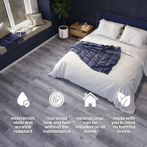 Lucida Surfaces MaxCore Andesite 28 MIL x 7.3 in. W x 48 in. L