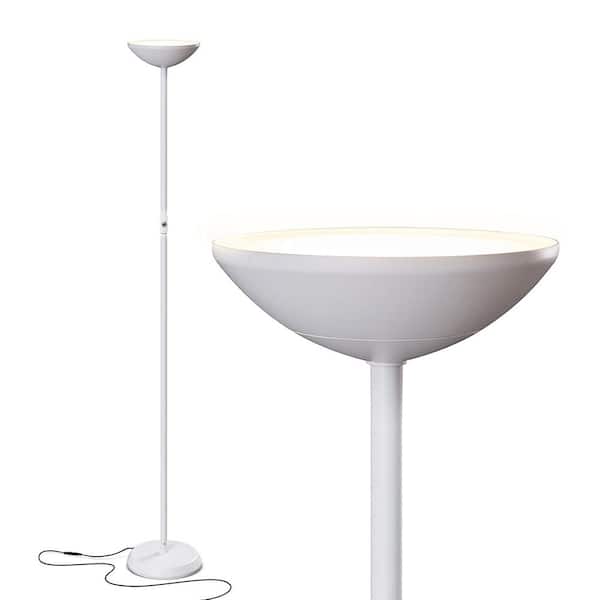 White Torchiere Led Floor Lamp, Led Torchiere Lamps