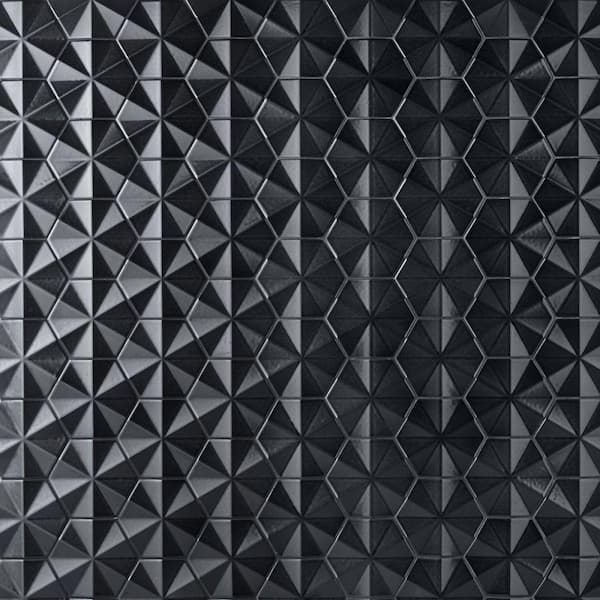 Ivy Hill Tile Ardor Ogassian Black 5.51 in. x 6.49 in. Metallic Porcelain Wall Tile (4.52 sq. ft./Case)