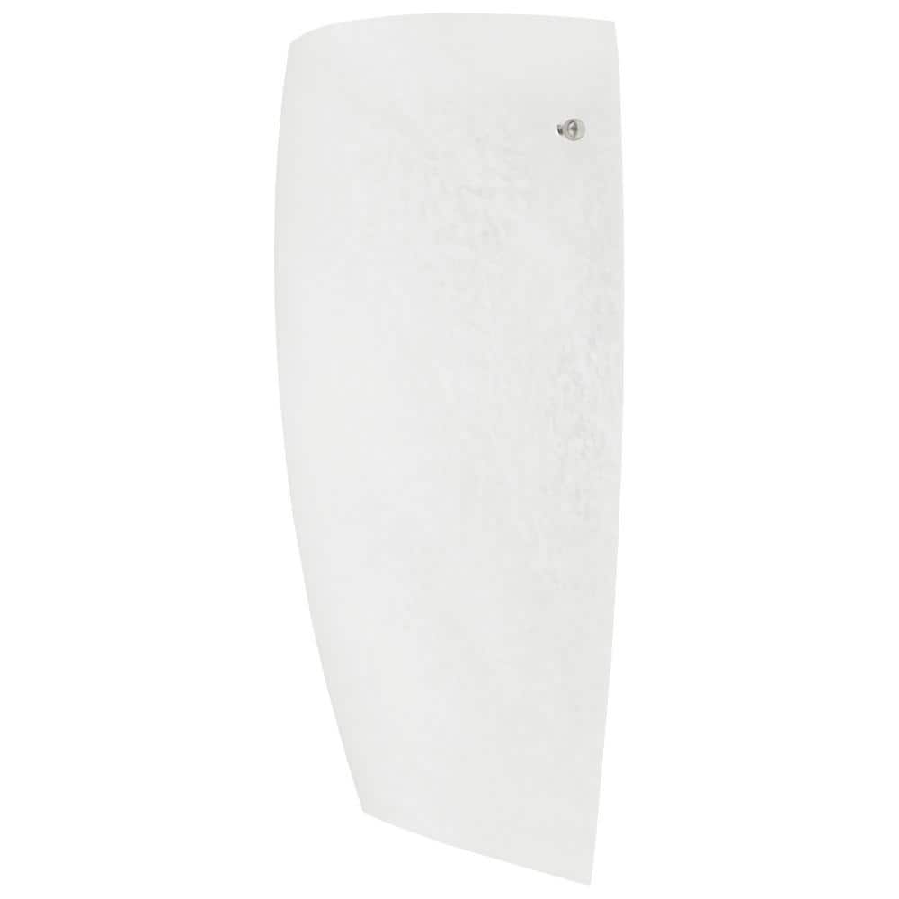 Daphne 11.75" Brushed Steel and Alabaster Glass Wall Sconce