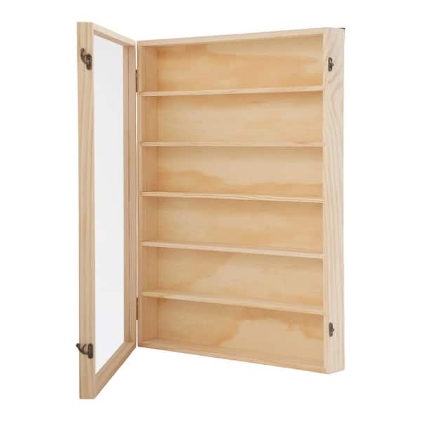 19.68 in. x 26.53 in. Rectangular Wood Decorative Stand 6-Tier Model Display Case Display Cabinet