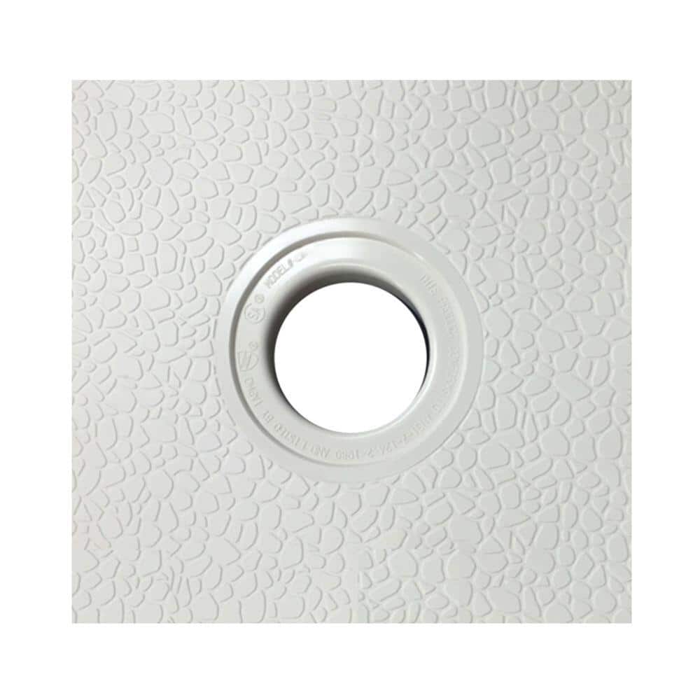 Tahiti White 36'' x 36'' Solid Surface Square Shower Base