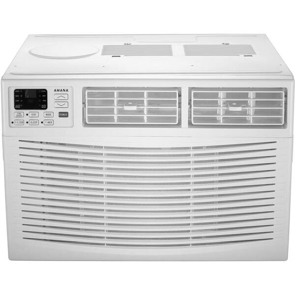 Amana 18 000 Btu Window Air Conditioner With Dehumidifier And Remote Amap182bw The Home Depot
