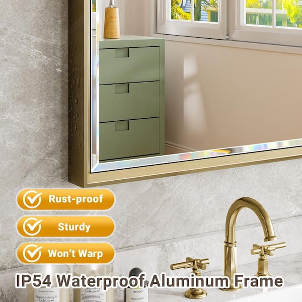QueenFun 72 in. W x 36 in. H Aluminum Beveled Edge Rectangular