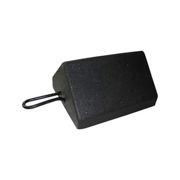 PLASTICADE 9.75 in.W x 7.75 in.D x 5 in.H Black Tire Wheel Chock with Metal Hairpin Handle